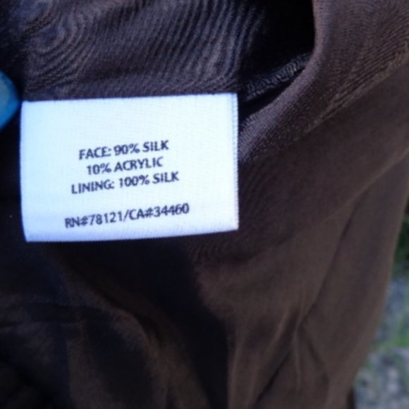 Fab Brown Textured Eileen Fisher Woman Silk Blend Open Jacket 2xl - Picture 8 of 16